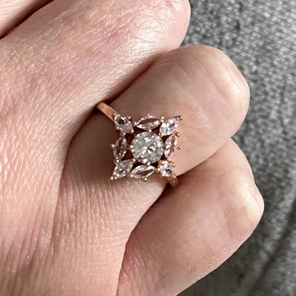 The Elizabeth gold filled white sapphire ring 6 - Picture 7 of 14